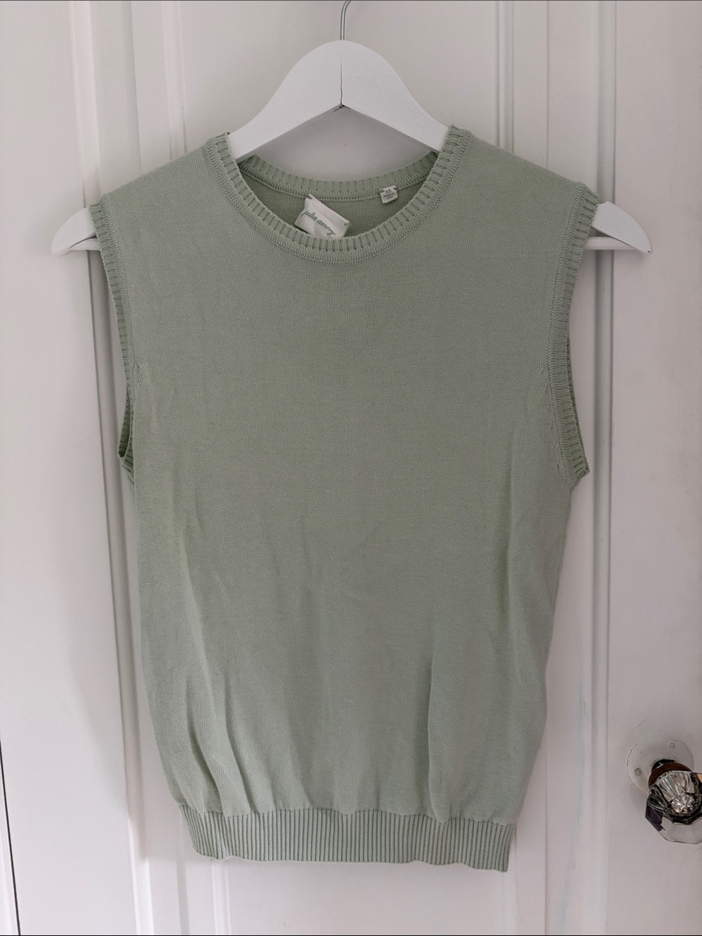 Julia Amory • Mint Cotton Sweater Tank (Size XS)